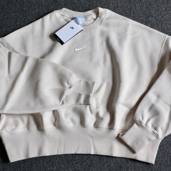 Nike Tops - NWT Nike Phoenix Fleece Oversize Crewneck Sweatshirt Oatmeal DQ5761 104